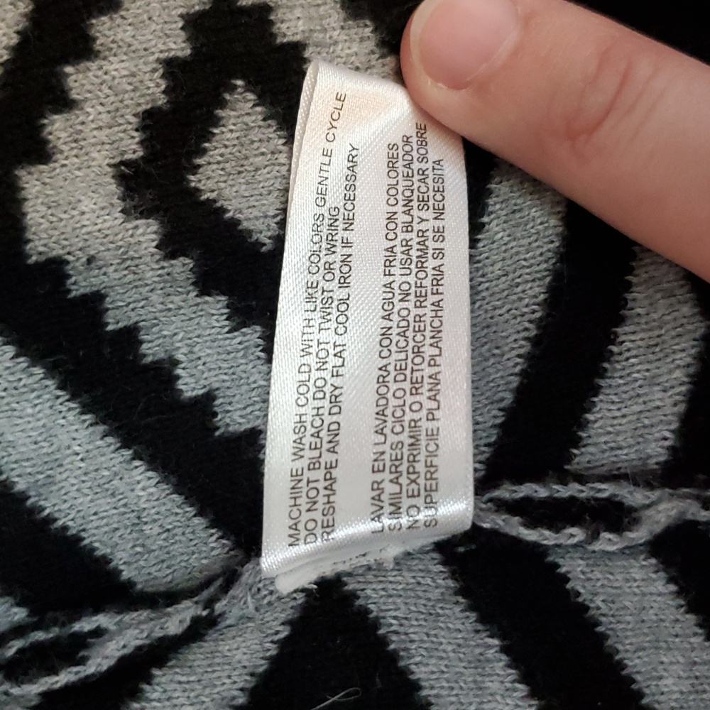 Aztec Print Waterfall Cardigan Small Cotton - Picture 7 of 10